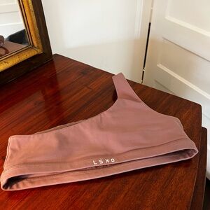 Lskd one shoulder sports bra padded